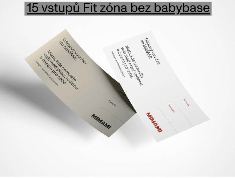 Voucher 15 vstupů Fit zóna bez babybase