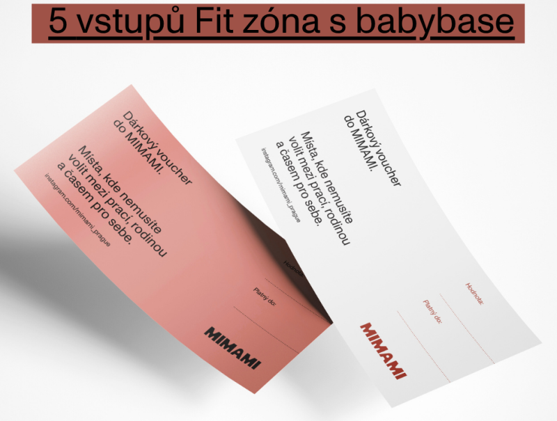 Voucher 5 vstupů Fit zóna s babybase