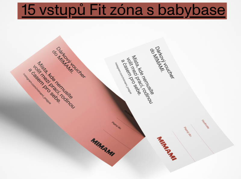 Voucher 15 vstupů Fit zóna s babybase